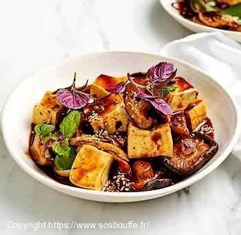  Le Tofu Braisé aux Champignons: Un Plats Délicat Mélant des Saveurs Umami et un Texture Veloutée Intriguante !